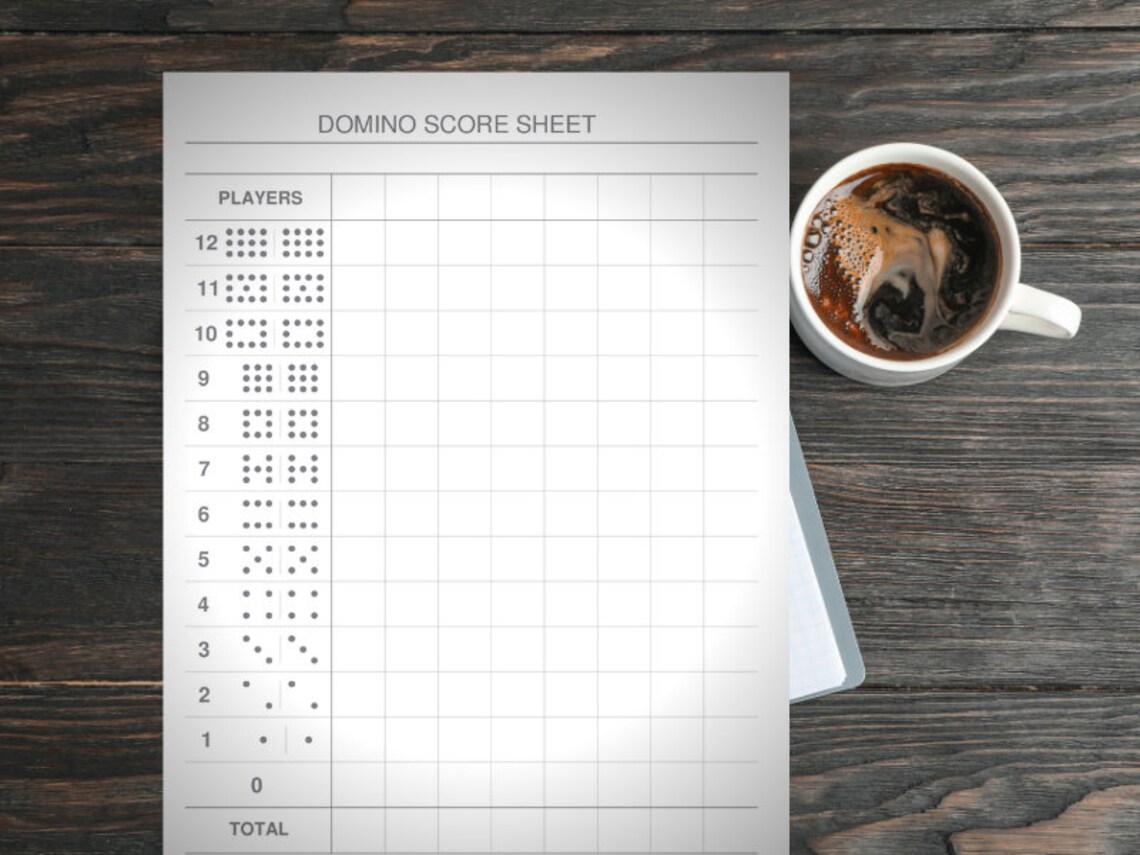 Domino Score Sheet Printable Digital Instant Download Etsy UK