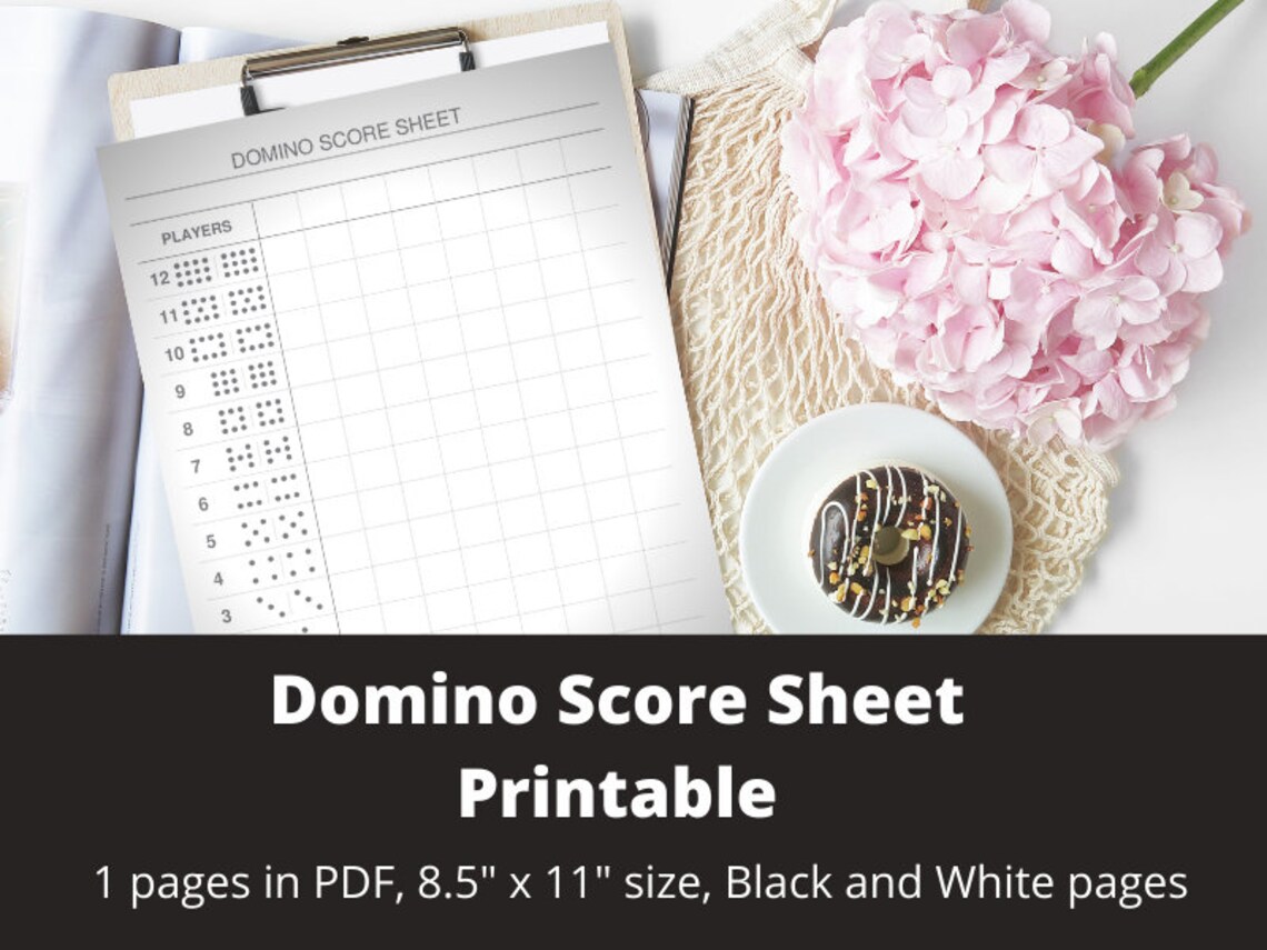 Domino Score Sheet Printable Digital Instant Download - Etsy UK