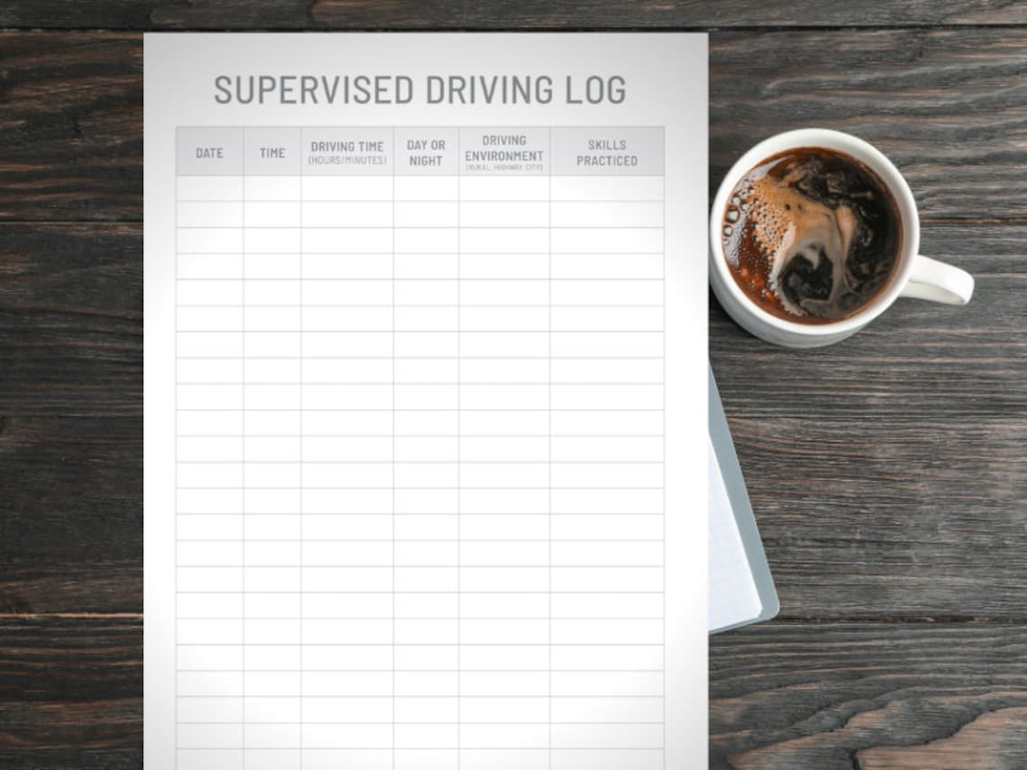 Student Driver Log Printable, Digital, Instant Download - Etsy