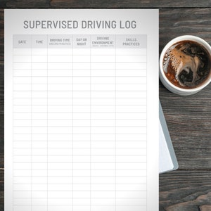 Student Driver Log Printable, Digital, Instant Download - Etsy