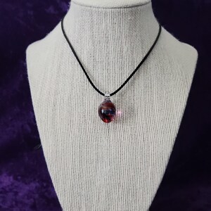 Red/White/Blue Glass Dragon Egg Necklace