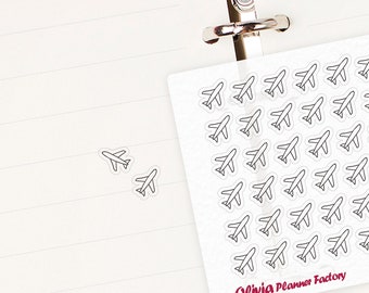 L118 Clear airplane sticker, trip icon, airplane icon, happy planner, planner stickers, transparent sticker