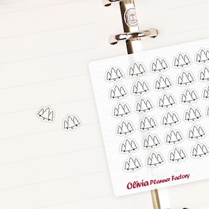L222 Clear forest sticker, vacation label, hiking icon, transparent sticker, clear sticker, happy planner