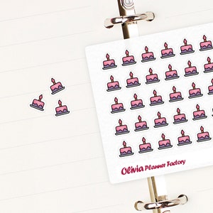 C139 Clear Planner Sticker. birthday sticker, cake sticker , party sticker, transparent sticker, clear sticker, Planner stickers