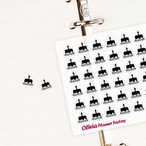 L139 Clear Planner Sticker. birthday sticker, cake sticker , party sticker, transparent sticker, clear sticker