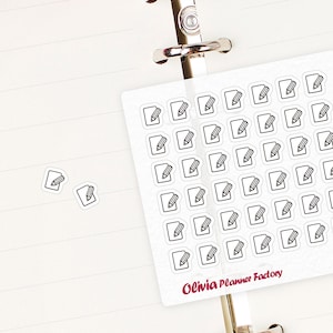 L101 Clear Waterproof Planner Sticker. clear writing sticker, document label, paper icon, transparent sticker, clear sticker