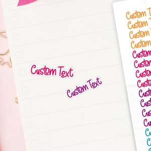 TB049 Custom text planner sticker, custom word sticker, ECLP, personalized labels, passion planner, happy planner