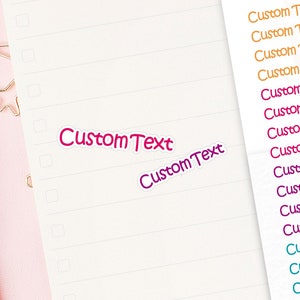 TB056 Custom text planner sticker, custom word sticker, ECLP, personalized labels, passion planner, happy planner
