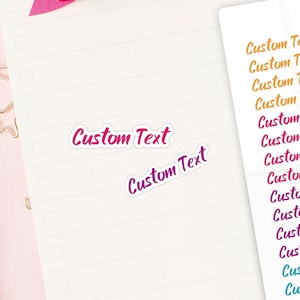 TB041 Custom text planner sticker, custom word sticker, ECLP, personalized labels, passion planner, happy planner