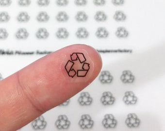 Clear Waterproof Planner sticker. clear recycle sticker, recycle label,recycle icon, transparent sticker, clear sticker (L187)