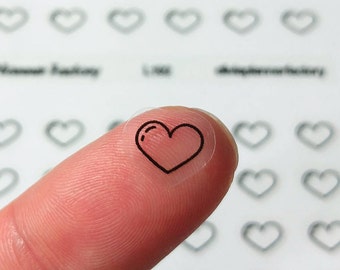 L192 heart sticker, heart icon, love sticker, transparent sticker, clear planner sticker, planner sticker