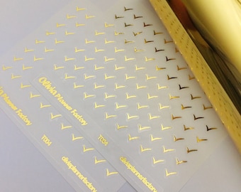 GT004 Foiled check mark Sticker. check mark sticker, check label, ECLP sticker, Erin condren planner, passion planner, happy planner