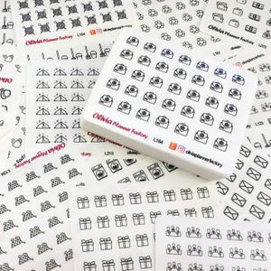 104pcs clear alphabet stickers / letter stickers / abc stickers / clear planner stickers / eclp / journal stickers (t007) image 2