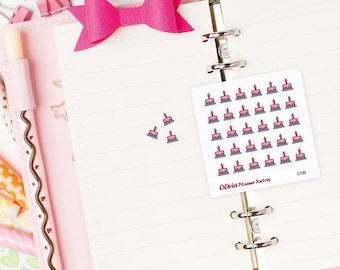 C139 clear planner sticker. birthday sticker, cake sticker , party sticker, transparent sticker, clear sticker, planner stickers