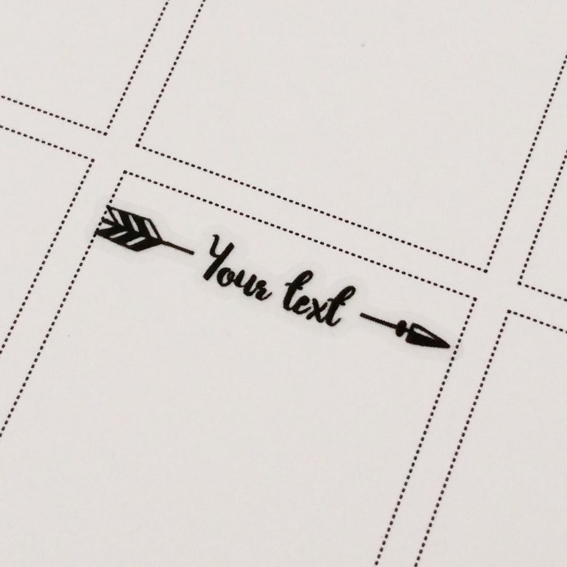 TB027 Clear Custom Text Planner Sticker, Header Sticker, Arrow Sticker ...