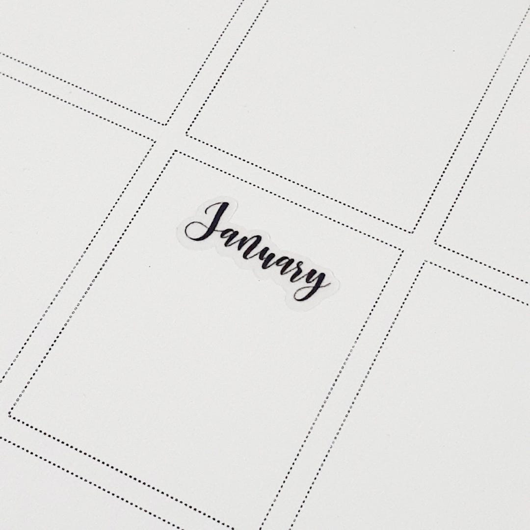 Tc001 24pcs Clear Monthly Header Stickers / Letter Stickers / Monthly ...