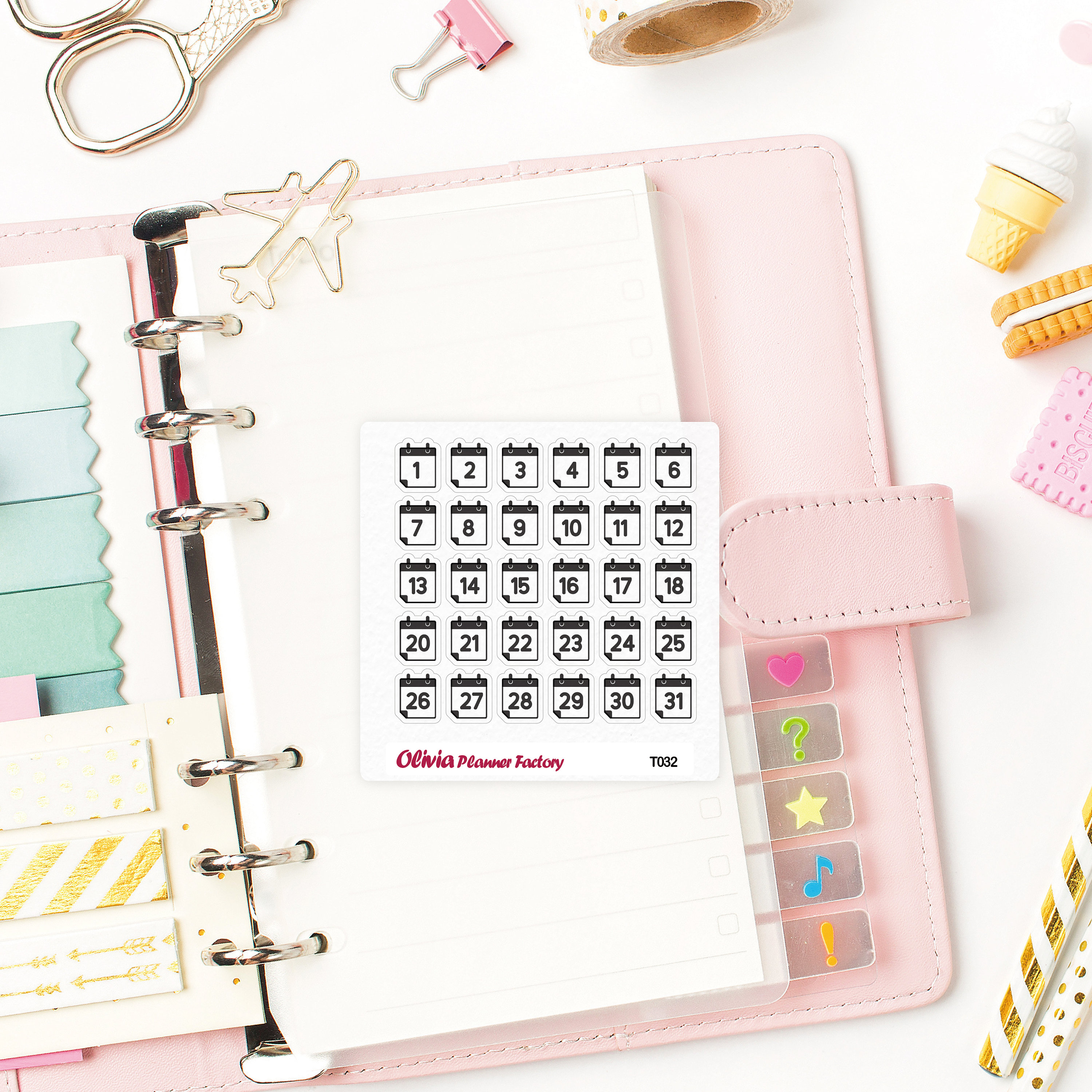 Month Code Round Sticker T032 Month Number Stickers, Number Stickers, Transparent Sticker, Clear ...