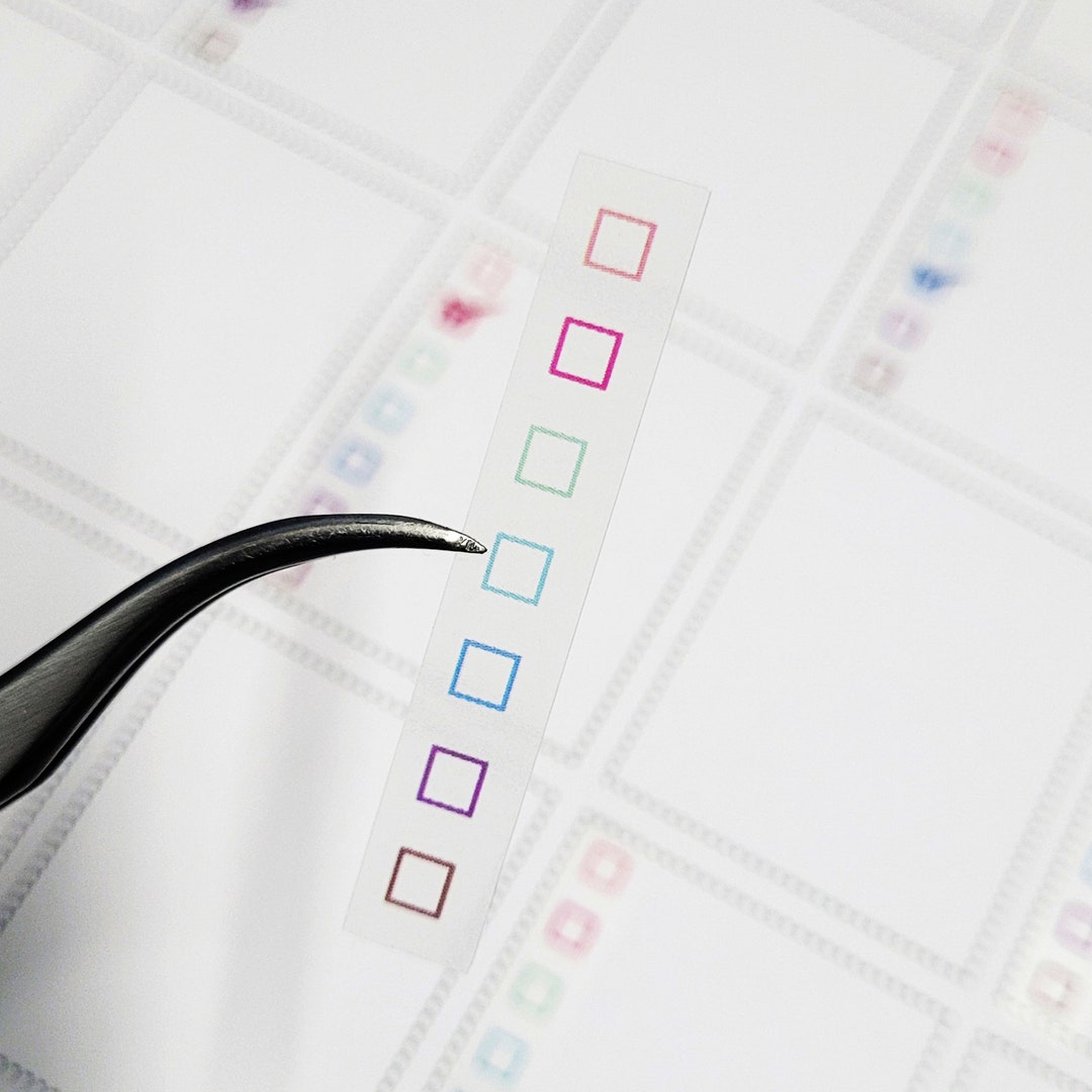 TCC005 32 Pcs Check Box List Sticker. Check Box Sticker, List Label