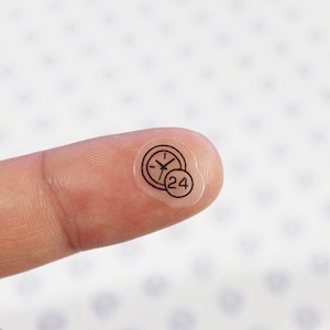 G030 Foil color working sticker, overtime label, clock icon, transparent sticker, clear sticker