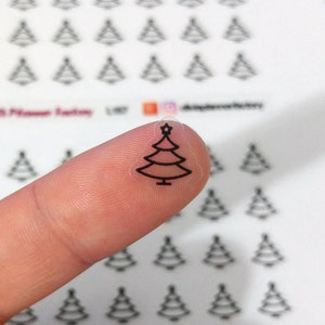 Clear Waterproof Planner sticker. clear christmas sticker, christmas tree icon, transparent sticker, clear sticker (L157)