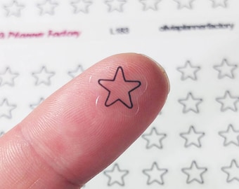 Clear Waterproof Planner sticker. clear star sticker, star label, star icon, transparent sticker, clear sticker (L183)