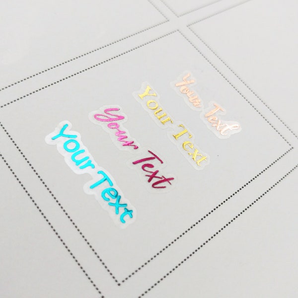 TB031 White gloss custom text planner sticker, Foiled text sticker, ECLP, Erin condren, passion planner, happy planner