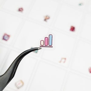 Clear Waterproof Planner label. clear graph sticker, graph label, icon, transparent sticker, clear sticker (L029)