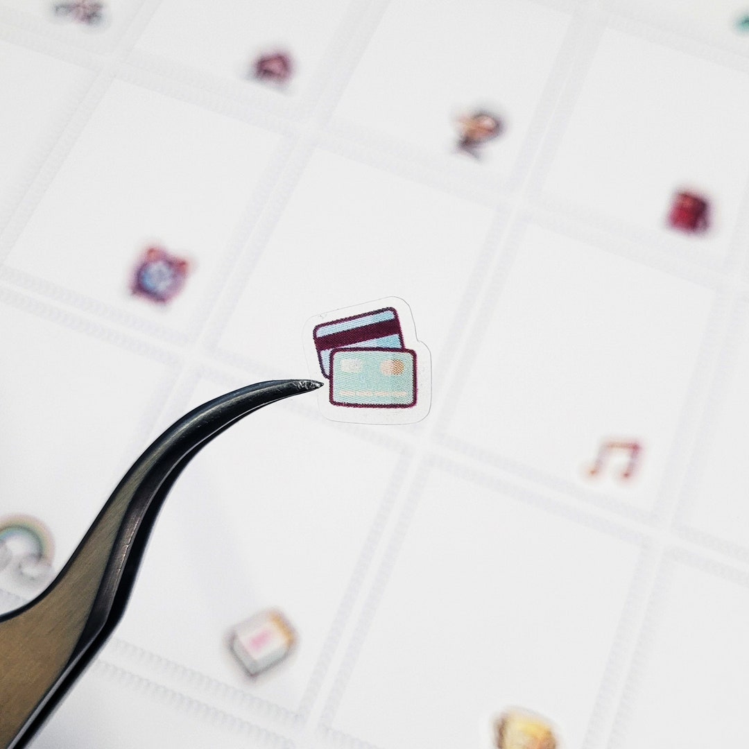 C115 Clear Waterproof Planner Sticker. Clear Credit Sticker, Card ...