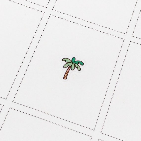 M133 PALM TREE stickers / Vacation stickers / Daily life stickers / Matte Planner stickers / ECLP / Journal stickers