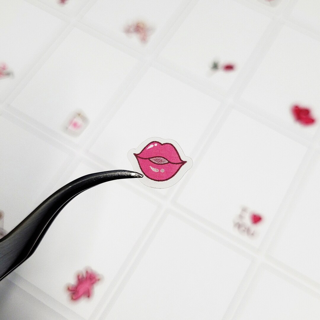 Lips Vector Clear C423 Clear Lips Sticker, Love Icon, Valentine Stickers, Transparent ...