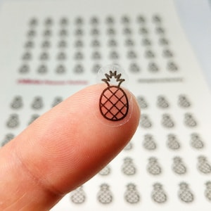 Clear Waterproof Planner sticker. clear pineapple sticker, vacation label, pineapple icon, transparent sticker, clear sticker (L220)
