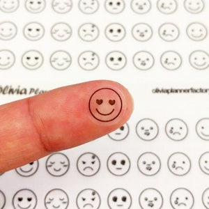 L317 Emoticon sticker, emoji sticker, emotion sticker, ECLP sticker, passion planner, happy planner