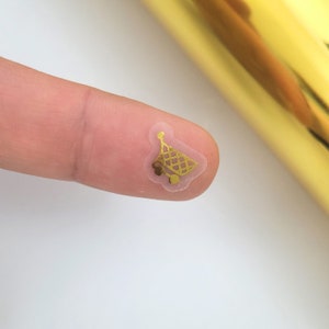 G439 Pegatinas para carrito de compras en color dorado, pegatinas para planificador, pegatinas bonitas, pegatinas con papel dorado, pegatinas metálicas, pegatinas transparentes