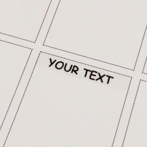Tb028 clear custom text planner sticker, header sticker, eclp, erin condren image 2