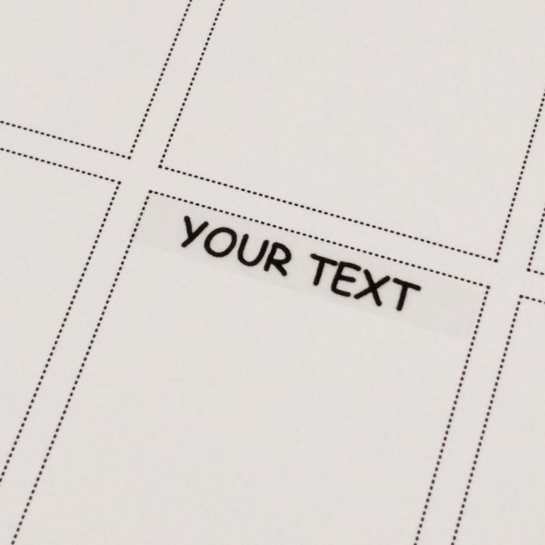 Tb028 clear custom text planner sticker, header sticker, eclp, erin condren image 2