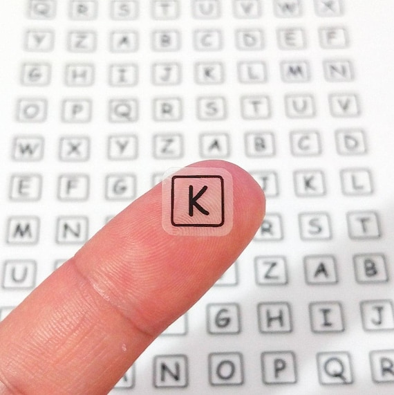 104pcs clear alphabet stickers / letter stickers / abc stickers / clear planner stickers / eclp / journal stickers (t007)