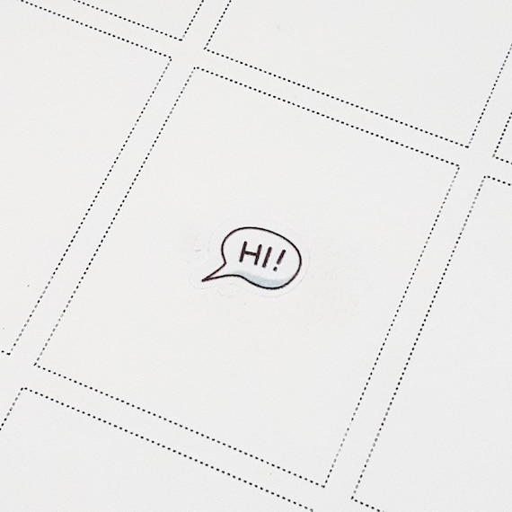 M092 SPEECH BUBBLE Stickers / Hi Stickers / Daily Life | Etsy