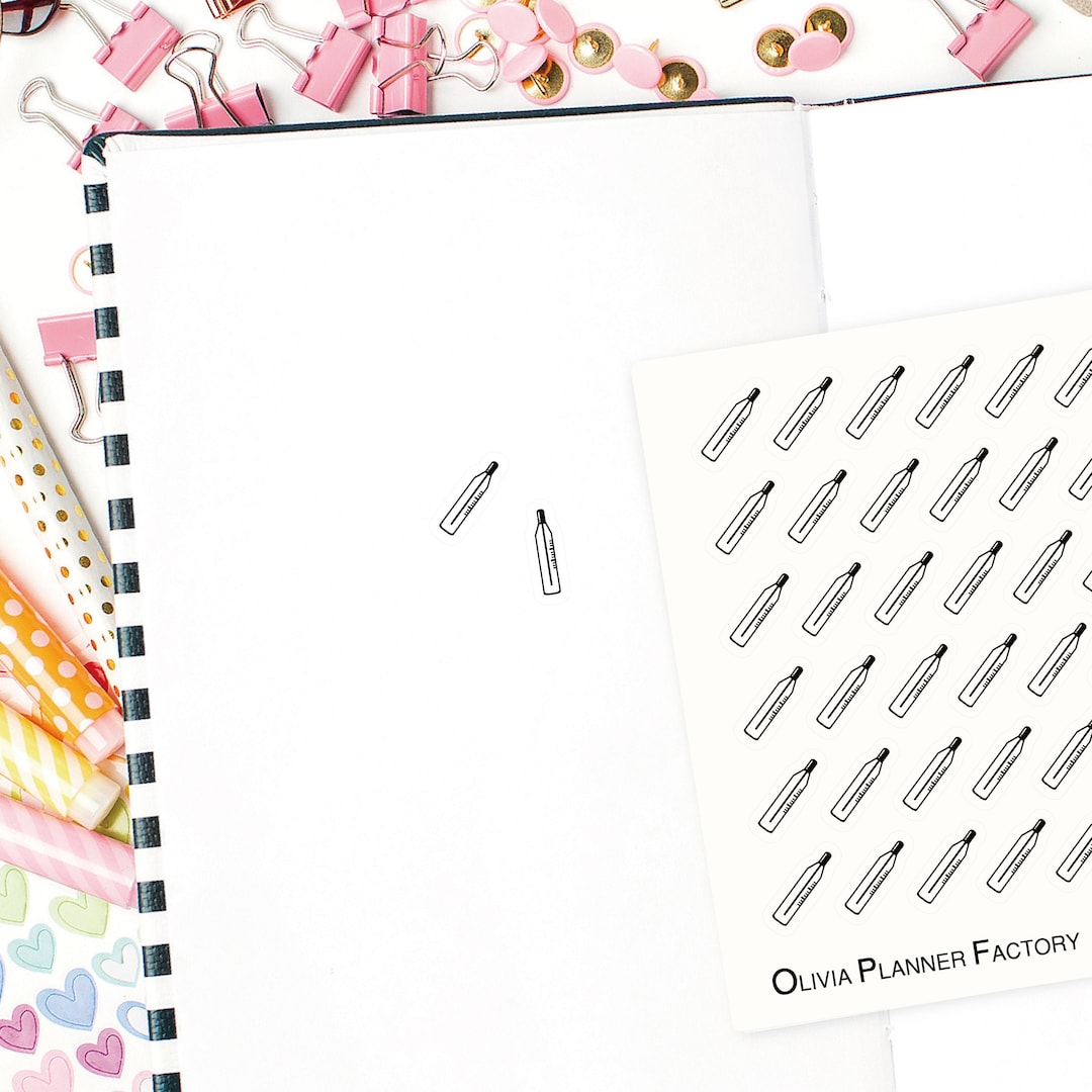 S047 Clear Thermometer Stickers, Cold Sticker, Clear Planner Stickers ...
