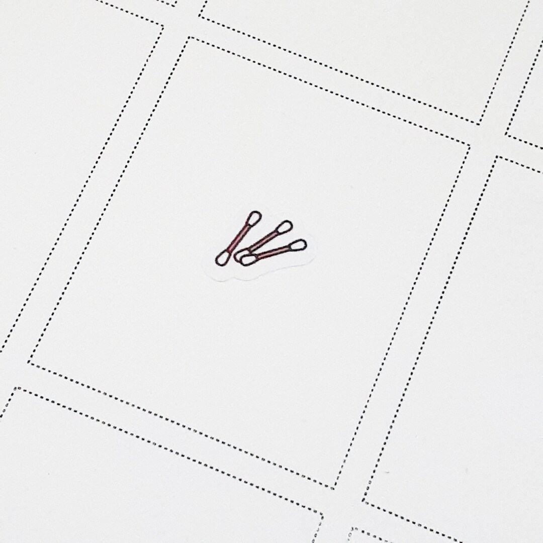 C033 COTTON SWAB Stickers / Cleaning Stickers / Daily Life Stickers