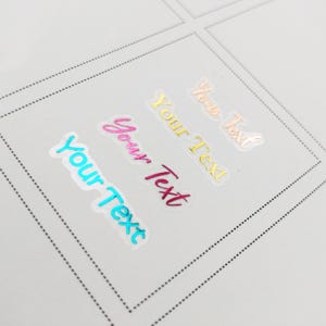 Tb031 ホワイトグロスカスタムテキストプランナーステッカー、箔押しテキストステッカー、eclp、エリンコンドレン、パッションプランナー、ハッピープランナー