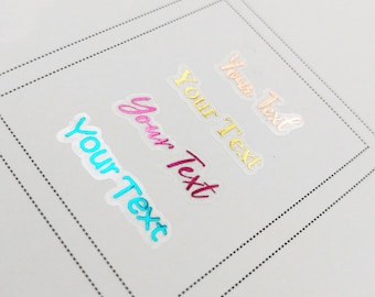 Tb031 white gloss custom text planner sticker, foiled text sticker, eclp, erin condren, passion planner, happy planner