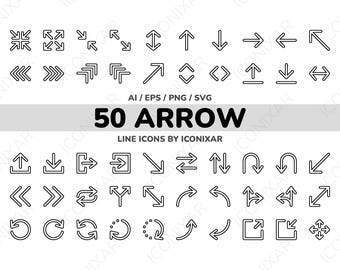 Arrow Outline Icon Pack, SVG, PNG, Vector Icons