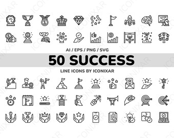 Success Outline Icon Pack, SVG, PNG, Vector Icons