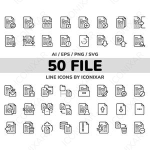 File Outline Icon Pack, SVG, PNG, Vector Icons