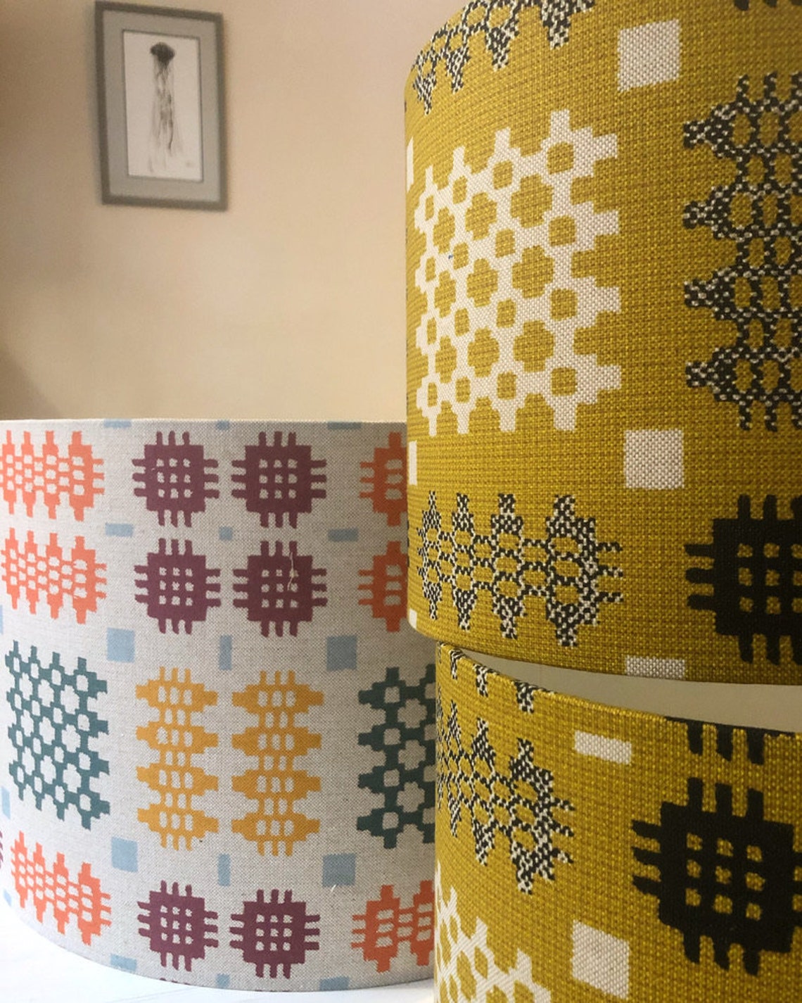 Handmade Welsh Tapestry Blanket Design Lampshade Etsy UK