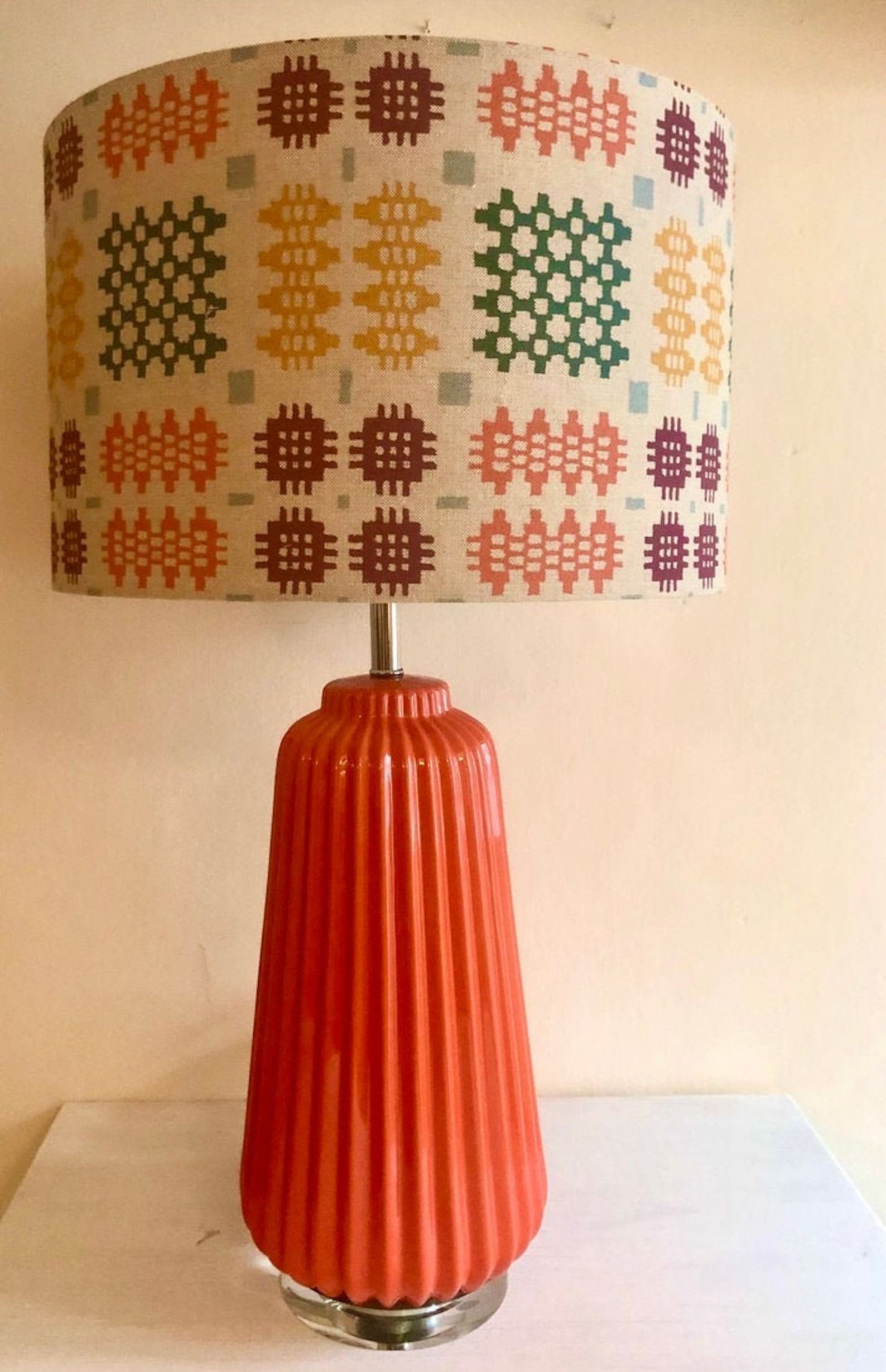 Handmade Welsh Tapestry Blanket Design Lampshade Etsy UK