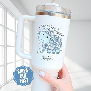 Christian Tumbler, Personalized Gift for Pastor, Custom Jesus Cup with Name, Christian Merch, Faith Gift for Mom, Religious Travel Mug