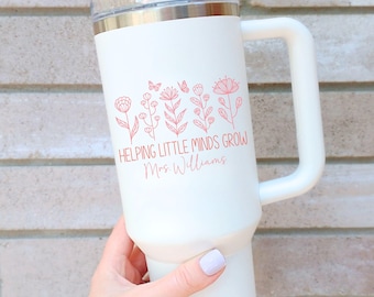 Custom Teacher Tumbler, Personalized Teacher Tumbler with Name, Gift for teacher, Teacher tumbler, Teacher Appreciation Gift, Teacher Cup