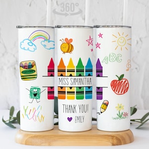 Teacher Tumbler, Personalized Gift for Teacher with Name, Custom Teacher Name Gift, End of Year Teacher Tumbler, Teacher Appreciation Gifts
