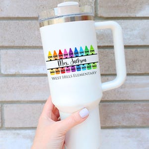 Teacher Tumbler, Personalized Gift for Teacher with Name, Custom Teacher Name Gift, End of Year Teacher Tumbler, Teacher Appreciation Gifts